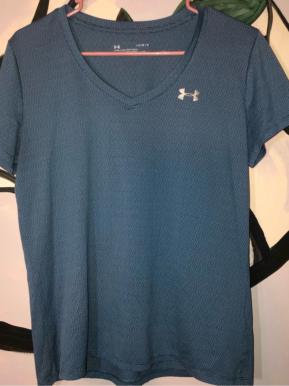 Under Armour Women's Steel Blue V-Neck Short Sleeve Performance Tee